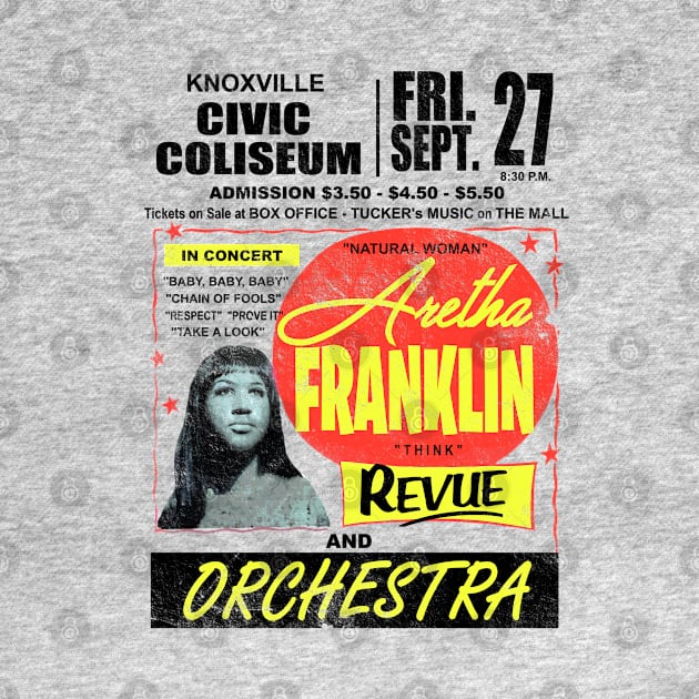 Aretha Franklin Concert Poster, distressed by MonkeyKing